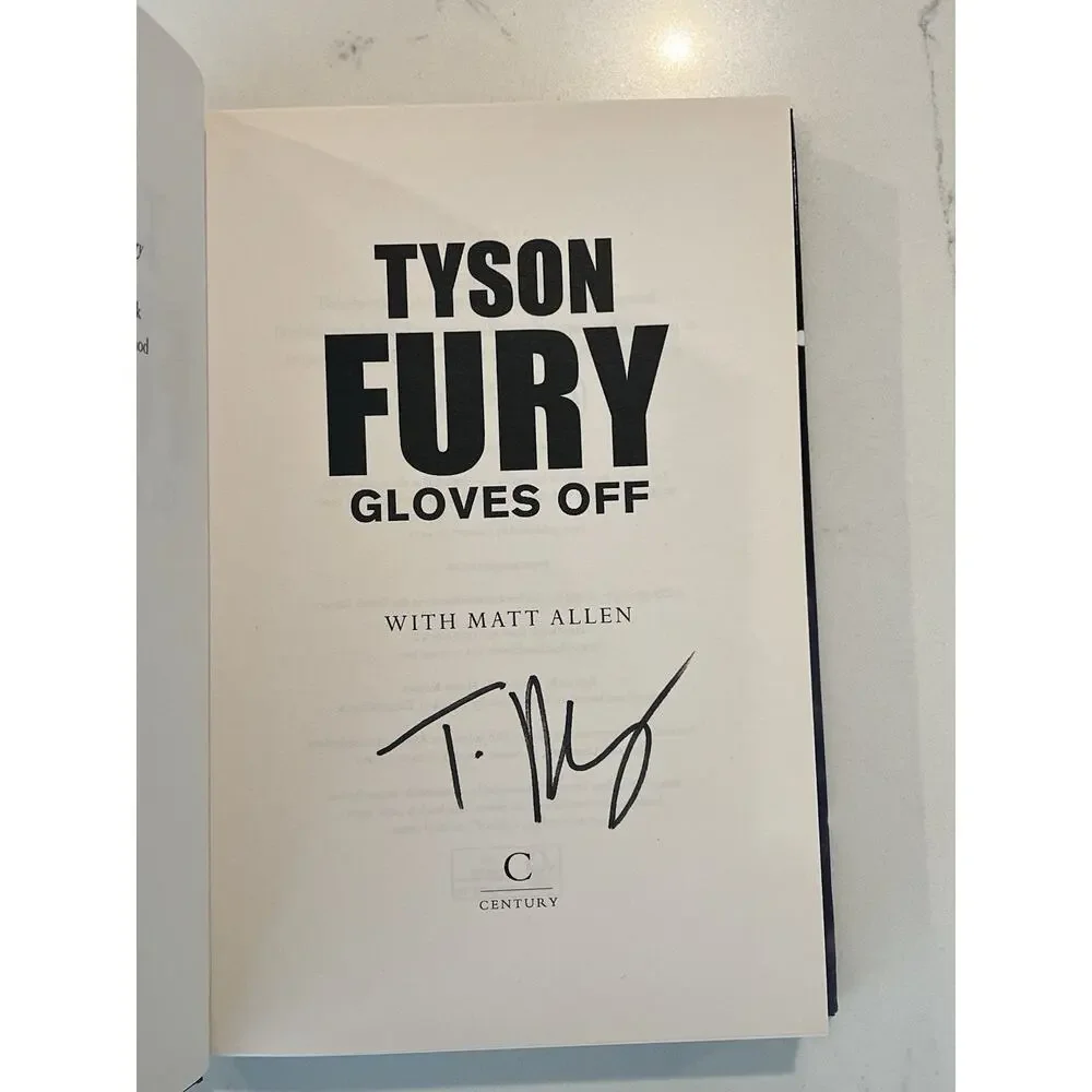 Tyson Fury Boxing Champion Signed Autographed Gloves Off Hardcover New Book 2